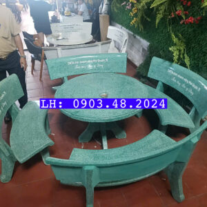 Bộ Bàn Ghế Đá Màu Xanh Đẹp, Chất Lượng, Giá Tốt Nhất 2025